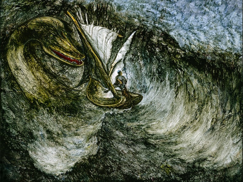 Oil painting of the Loch Ness Monster by Hugo Heikenwaelder. Some people believe the Bear Lake monster is actually the Loch Ness monster.