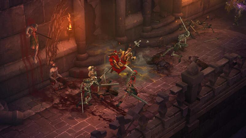 This video game image released by Blizzard Entertainment shows a scene from "Diablo III."