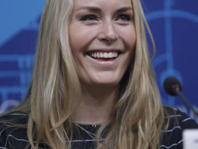 USA Alpine Skier Lindsey Vonn answers questions during a press conference at the Vancouver 2010 Olympics in Vancouver, British Columbia, Wednesday.