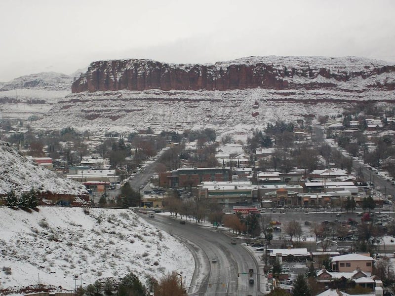 Snow blankets St. George in 2008.