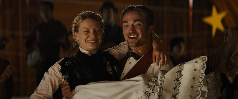 Mia Wasikowska and Robert Pattinson appear in “Damsel,” by David Zellner and Nathan Zellner, an official selection of the Premieres program at the 2018 Sundance Film Festival.