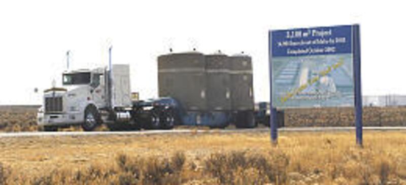 In 2002, radioactive waste is transported from the Idaho National Engineering and Environmental Laboratory.