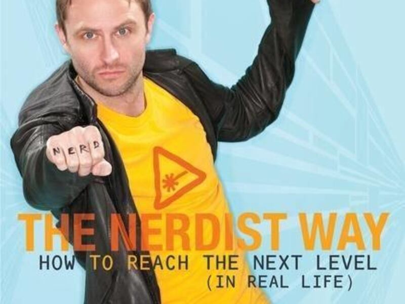 In this book cover image released by Berkley, "The Nerdist Way: How to Reach the Next Level (In Real Life)," by Chris Hardwick, is shown.
