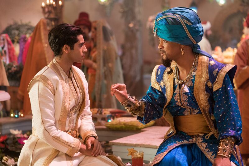 Mena Massoud is Aladdin and Will Smith is the Genie in Disney’s live-action"Aladdin," directed by Guy Ritchie.