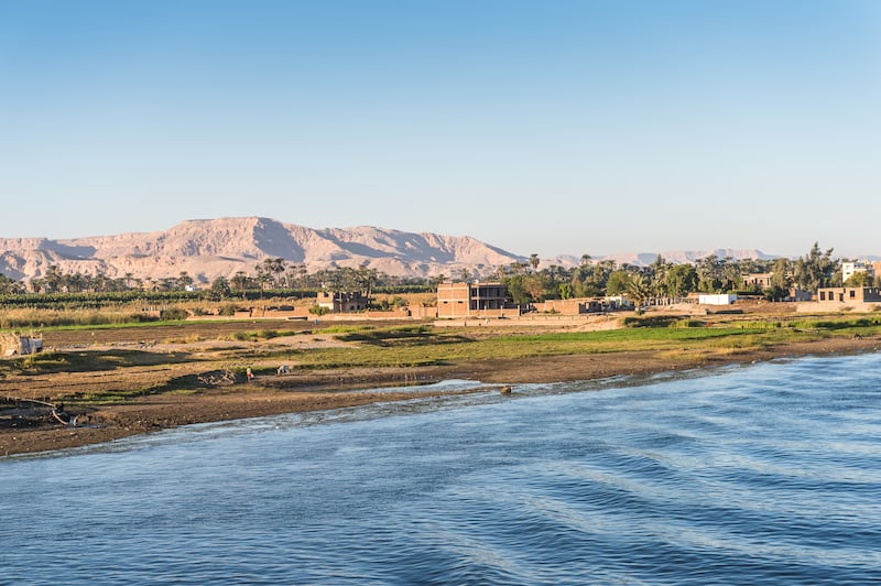 The coastline of the river Nile near Luxor in November 2014. Papyrus Amherst 63 was discovered along the Egyptian Nile at Luxor in the late 19th century, roughly 500 miles south of the Mediterranean.