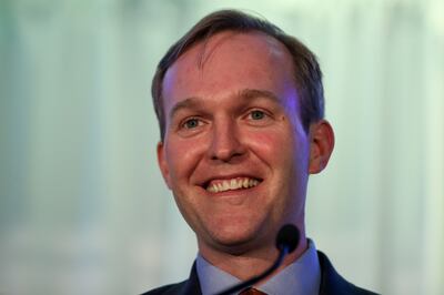 Salt Lake County Mayor Ben McAdams, Democratic candidate for Utah's 4th Congressional District, speaks at an election night event for the Utah Democratic Party at the Radisson in Salt Lake City on Tuesday, Nov. 6, 2018. McAdams' race against incumbent Rep
