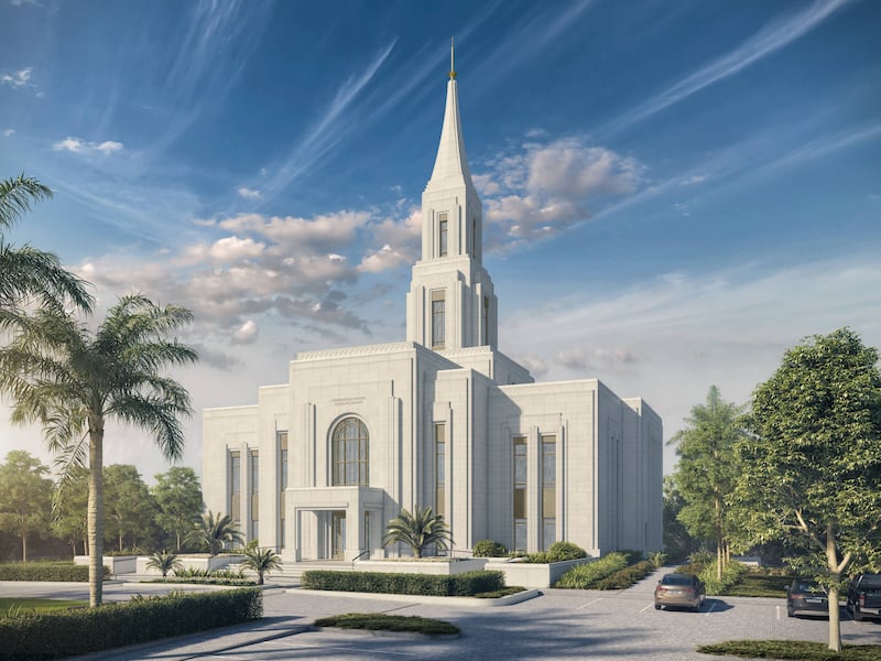 A rendering of the Teresina Brazil Temple.