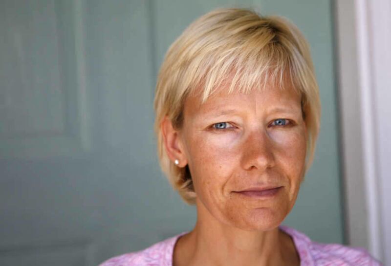 Antje Harvey, an Olympic biathlete who won a gold medal in the 1992 games, poses for a photo at her home in Heber City on Friday, June 1, 2012. As a German native, she was recently inducted into the Germany Sports Hall of Fame.