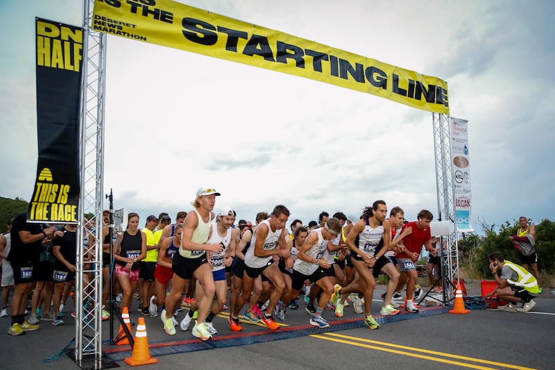 The start of the Deseret News Half Marathon in Emigration Canyon in Salt Lake City on Saturday, July 23, 2022