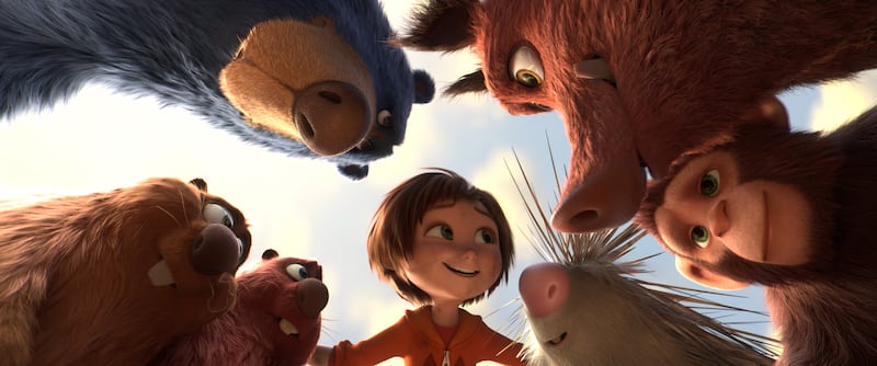 Top left clockwise, Boomer, Greta, Peanut, Steve, June, Cooper and Gus in a scene from the animated film “Wonder Park."