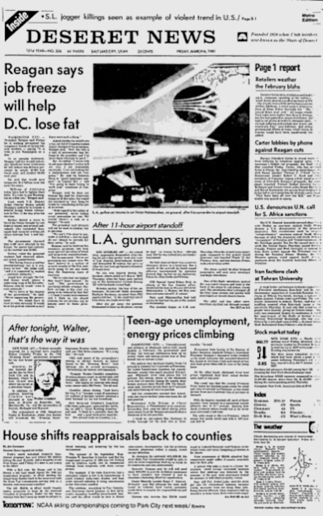 Deseret News archives: Walter Cronkite told it like it was until March 6, 1981