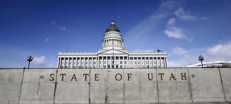 FILE - This Jan. 25, 2016, file photo, shows the Utah State Capitol in Salt Lake City, Utah. The Utah Patients Coalition will submit a ballot initiative application to the lieutenant governor's office Monday that, if supported, would allow Utahns to vote