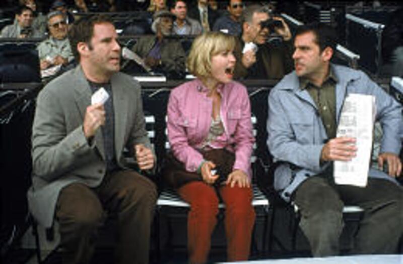 Will Ferrell, left, Radha Mitchell and Steve Carell star in "Melinda and Melinda," in which director Woody Allen again explores his obsessions.