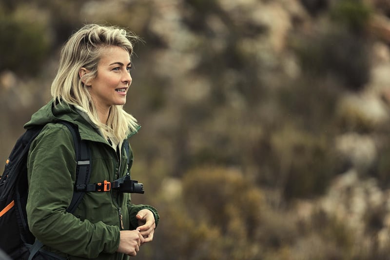 Julianne Hough is photographed during a recent episode of NBC’s “Running Wild with Bear Grylls.”