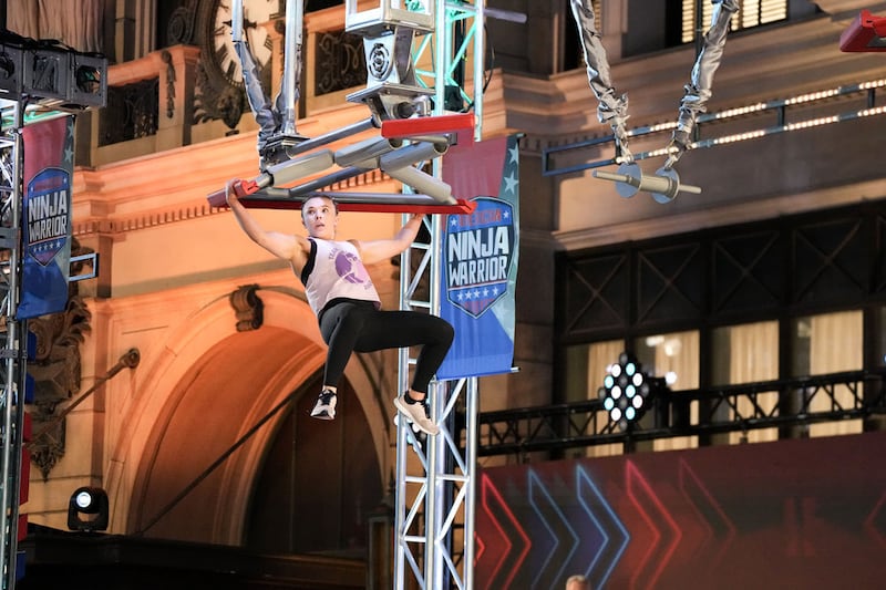Anna McArthur competes on “American Ninja Warrior.”