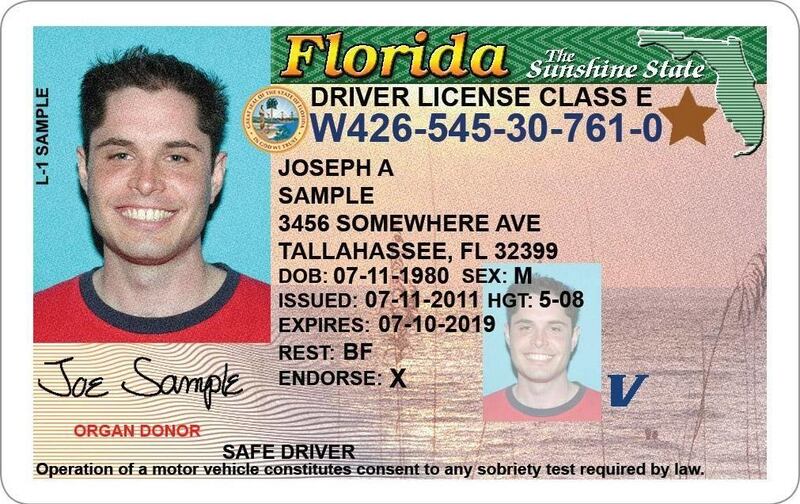 In this sample Florida drivers license provided by the Florida Dept. of Highway and Motor Vehicles, shows a drivers license with "V" on the lower right hand side to denote a military veteran. South Carolina veterans are hoping the state will adopt a sim