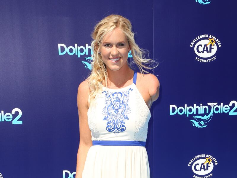 Bethany Hamilton seen at the LA Premiere of “Dolphin Tale 2” at Regency Village Theater in Los Angeles, California.