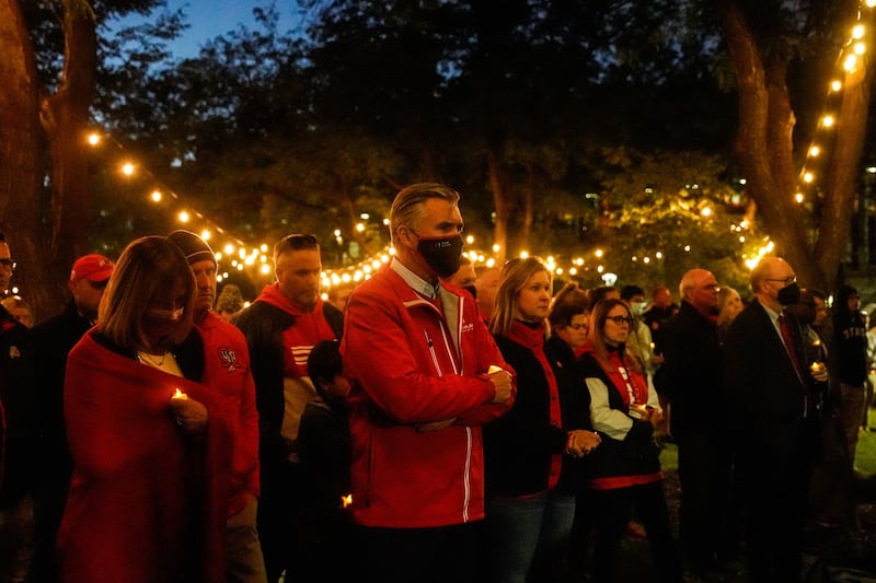 A candlelight vigil is help for slain University of Utah student Aaron Lowe.
