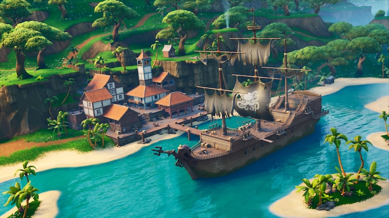 “Fortnite” launched its eighth season on Thursday morning. This photo shows the new Lazy Lagoon location.