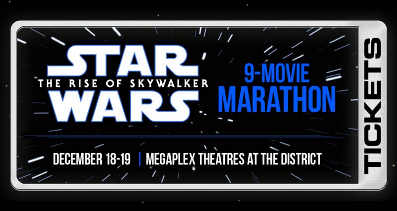 Starting Wednesday night, I will disappear into the deep, dark heart of a movie theater to partake in a 25-hour, nine-film Star Wars movie marathon at the Megaplex Theatres in leading up to the release of “Star Wars: The Rise of Skywalker.”
