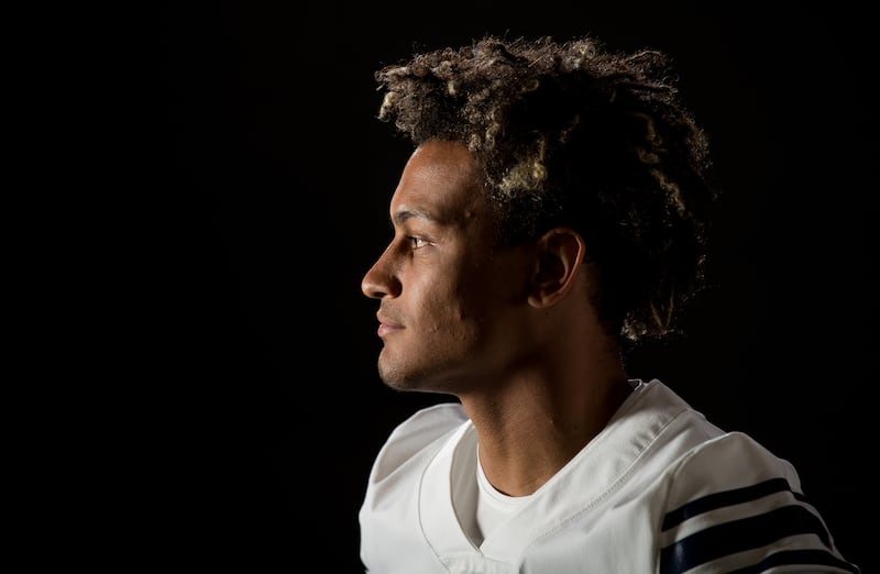 BYU senior safety Troy Warner, shown here posing for a photo at the Cougars’ media day in Provo on Wednesday, Aug. 8, 2018, has emerged as a team leader and has urged his teammates to stay united during the coronavirus pandemic and racial unrest in the country.