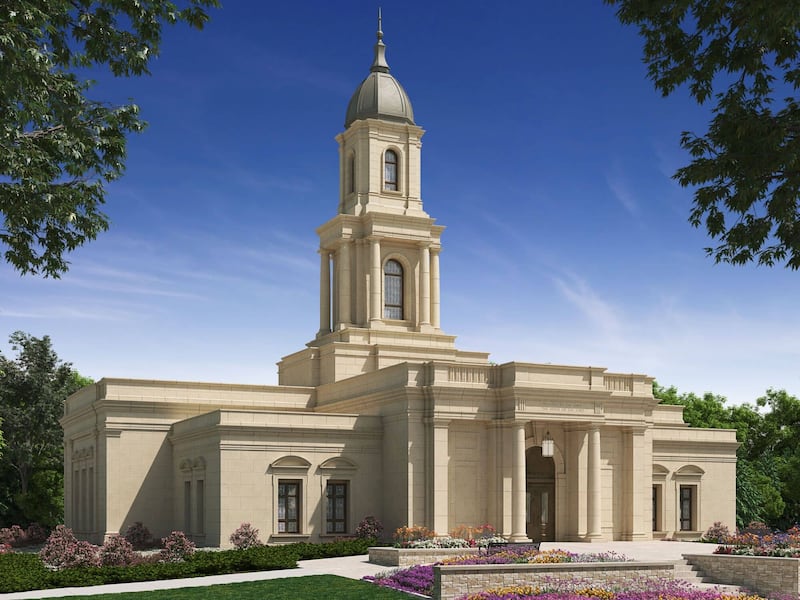 A rendering of the Cleveland Ohio Temple.