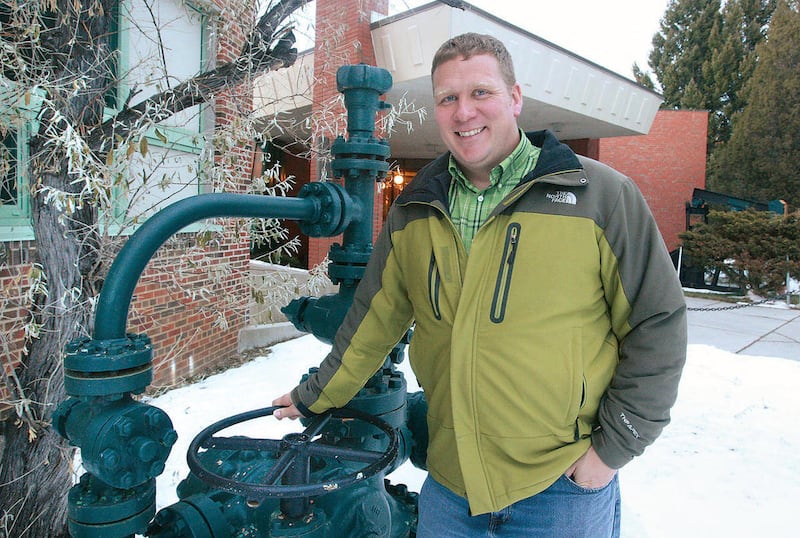 This Dec. 11, 2010 photo shows Eric Jacobsen, British Petroleum's worldwide program manager for operational leadership and development, at Montana Tech. The Tech petroleum engineering graduate played an integral role in stopping the huge oil spill in the