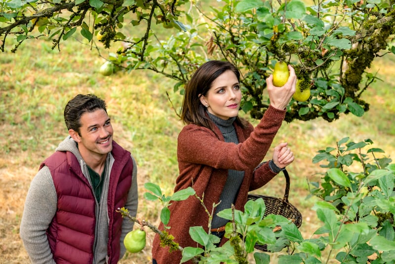 Ryan Paevey and Jen Lilley in ‘Harvest Love.’