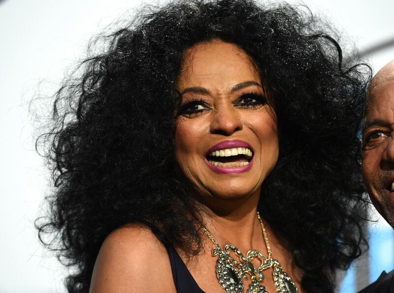 Diana Ross poses in the press room at the American Music Awards at the Microsoft Theater in Los Angeles.