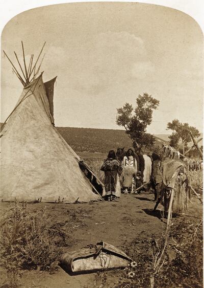 The original certificate indicates that this photograph features members of the Uintah tribe and titles the photo "The Elk-Skin Tent." It is one of the 116 rare images in Carol Ormond's new book "The People."