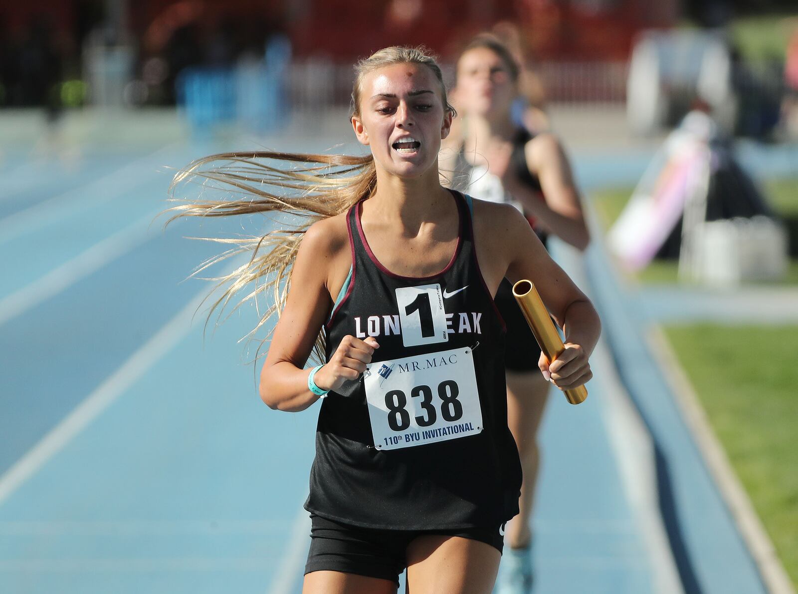 High school track Corner Canyon 4x100 relay team breaks state record