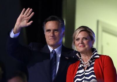 Mitt Romney and his wife Ann attend the Opening Ceremony at the 2012 Summer Olympics, Friday, July 27, 2012, in London.