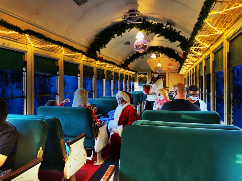 The Polar Express car will have its 20th season this year, with social distancing and face masks.