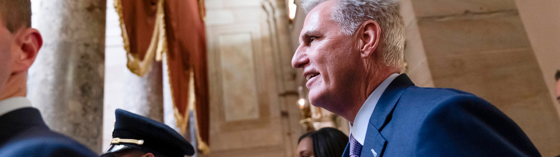 Rep. Kevin McCarthy leaves the House floor after being ousted as Speaker of the House at the Capitol in Washington.