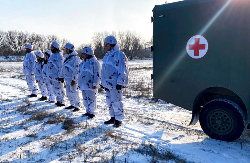 Ukrainian combat medics in eastern Ukraine.
