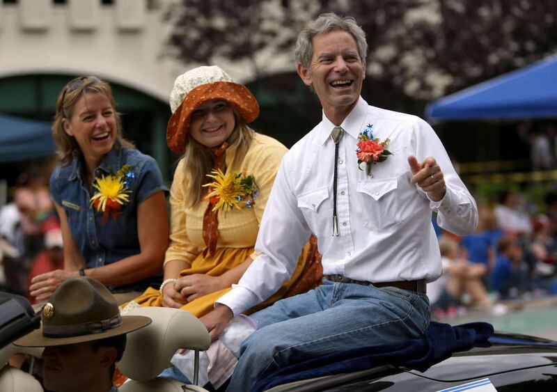 Mayor Ralph Becker rides in the Days of '47 Parade in Salt Lake City on Wednesday, July 24, 2013. What does Becker's political future hold?