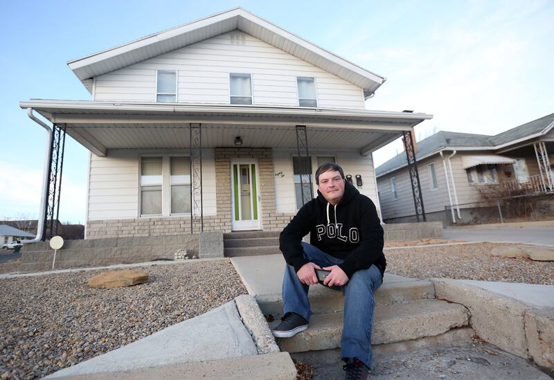 CJ McManus poses for a portrait in Price on Tuesday, Dec. 19, 2017. Carbon County is facing an opioid addiction epidemic. McManus is going through drug court for the second time and has been sober for 20 months. He rents an apartment in the back of this h