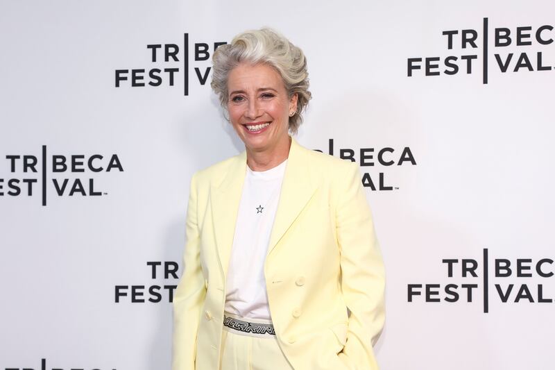 Actor Emma Thompson attends the premiere for “Good Luck to You, Leo Grande” at SVA Theatre during the 2022 Tribeca Festival.