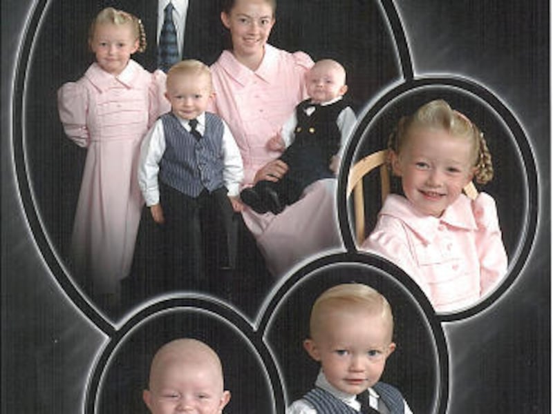 Clockwise, family photographs of Joseph Steed Jessop Sr., Lori Jessop, their children Zianna Glo Jessop, 4; Joseph Edson Jessop, 2; and Joseph Steed Jessop Jr., 1. The family went to court to block the separation of the mother from the infant child.