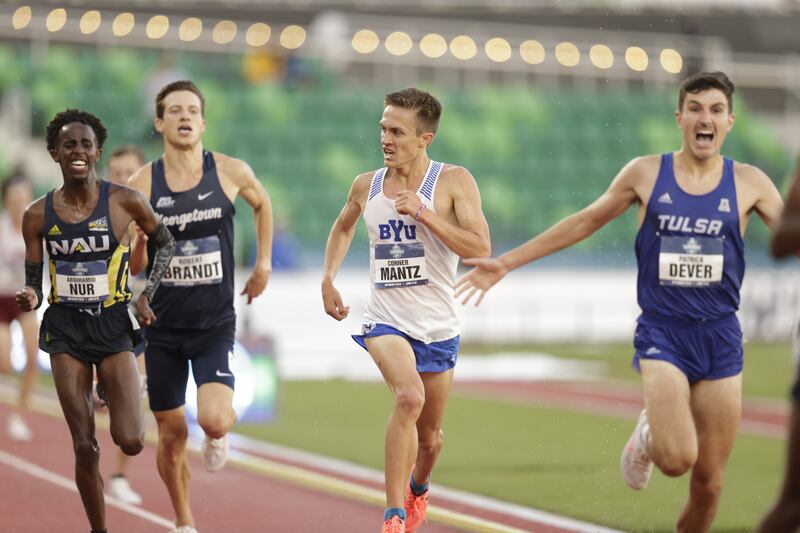 BYU’s Conner Mantz competes in the NCAA track and field championship.