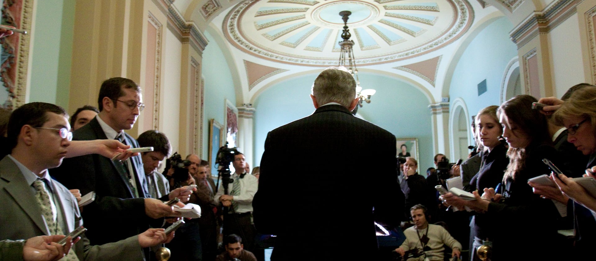 Senate Majority Leader Harry Reid speaks