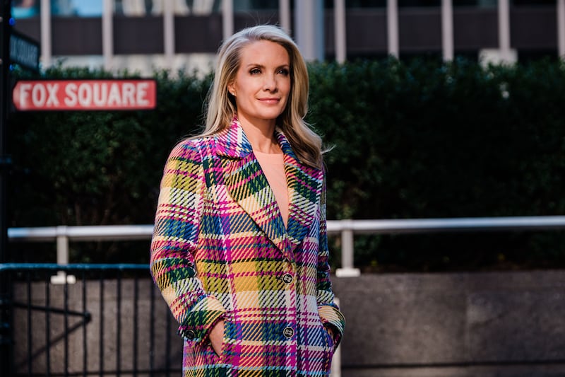 Dana Perino stands outside the News Corp. building in New York on March 21, 2021.