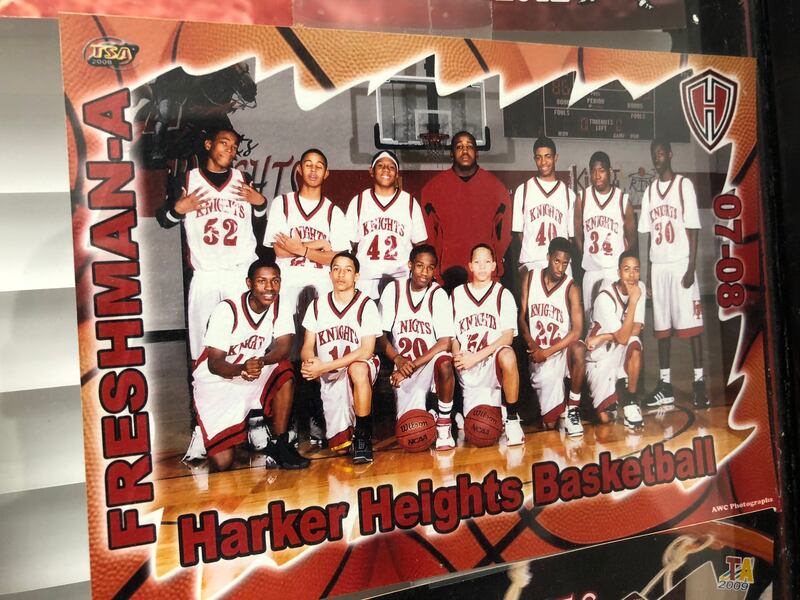 Jazz wing Royce O’Neale (42) poses for a team photo as a freshman at Harker Heights High School in 2007-08.