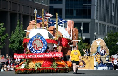The Real Salt Lake float wins the President's Award in the Days of ’47 Parade in Salt Lake City on Tuesday, July 24, 2018.