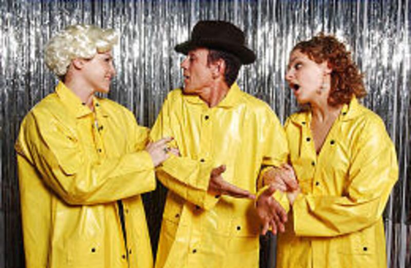 Jennie Whitlock, left, Ben Lokey and Emily Morgan Jeppson in "Singin' in the Rain."