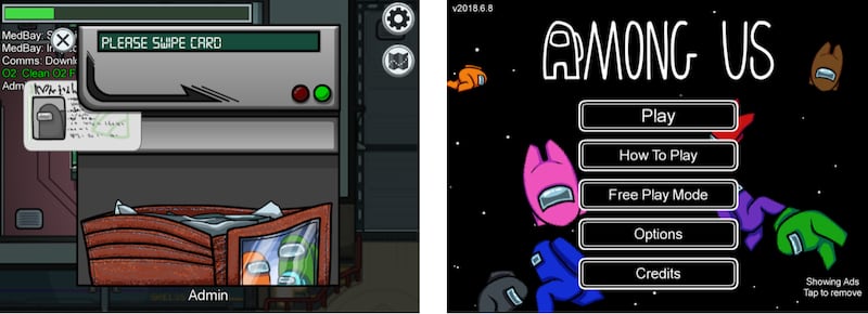 A screenshot of the Among Us video game.