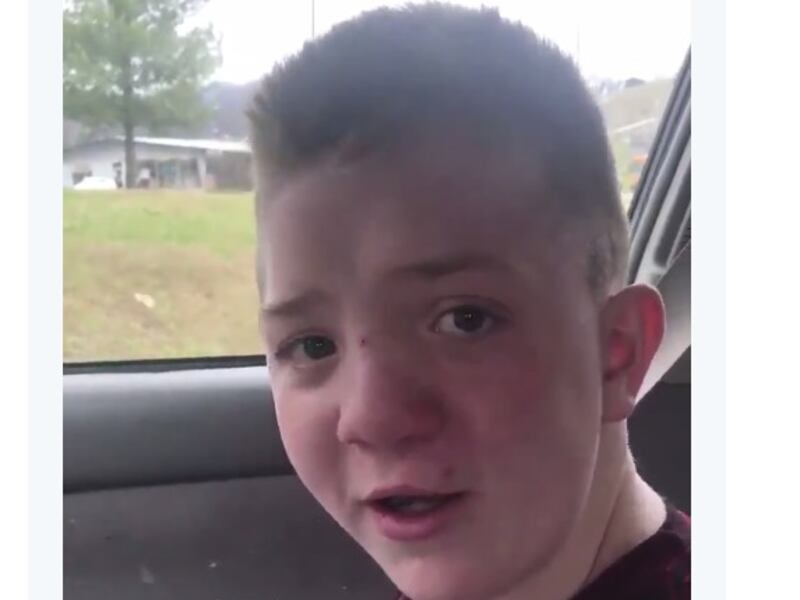 Kimberly Jones posted a video on Facebook last Friday afternoon after she picked her son up from school during lunch because he was afraid he’d be bullied, according to Knox News.