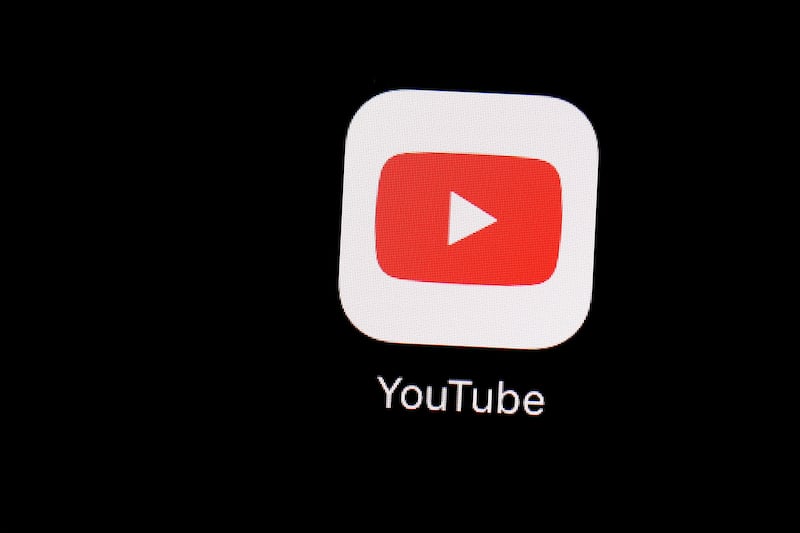 This March 20, 2018, file photo shows the YouTube app on an iPad in Baltimore.