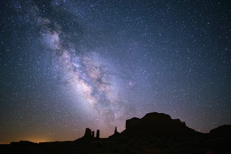 Monument Valley, on the Utah-Arizona border, has an incredible view of the night sky.