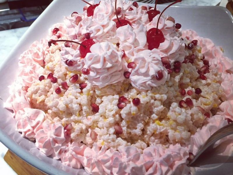 A Frog eye salad is pictured on Aimee Bailey’s 2018 Instagram post.